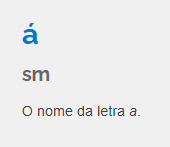 nome da letra a