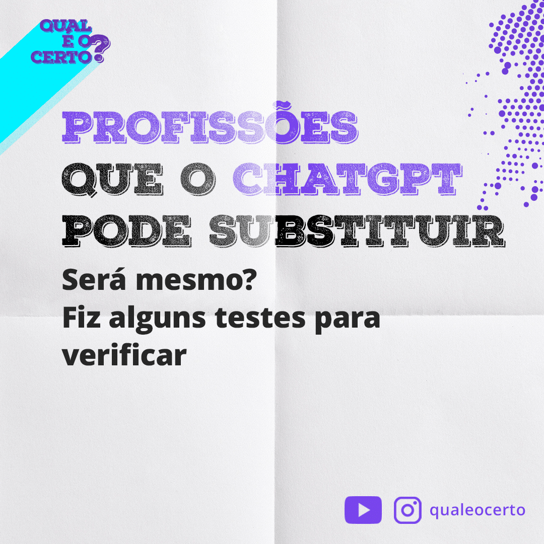 profissões que o ChatGPT pode substituir - qual é o certo