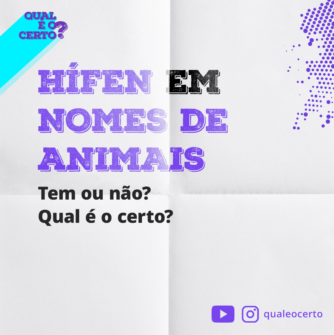 tem hífen em nomes de animais - qual é o certo